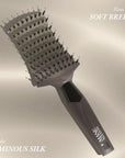 Premium lifestyle shot of the ZIGZAG Brush, the best hair brush for smooth, shiny, silk-like hair.