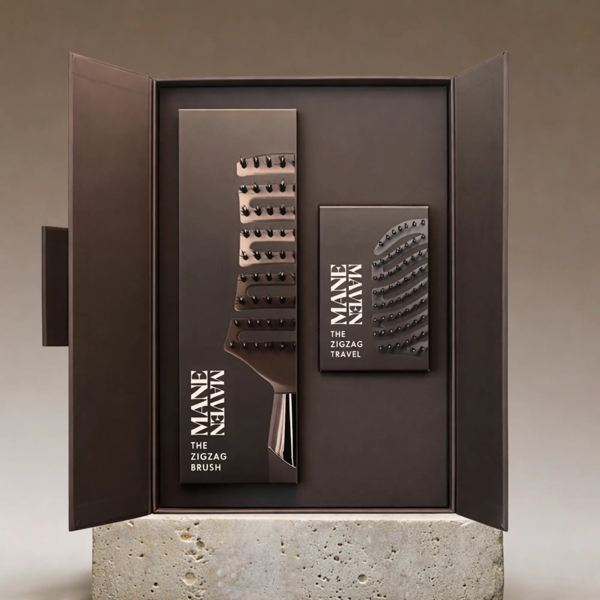 The ZIGZAG Duo | Luxury Brush & Travel Set – Mane Maven