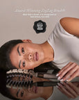 ZIGZAG Brush award-winning hair brush with flexible pins and 50/50 boar bristles for shiny, detangled and healthy hair.