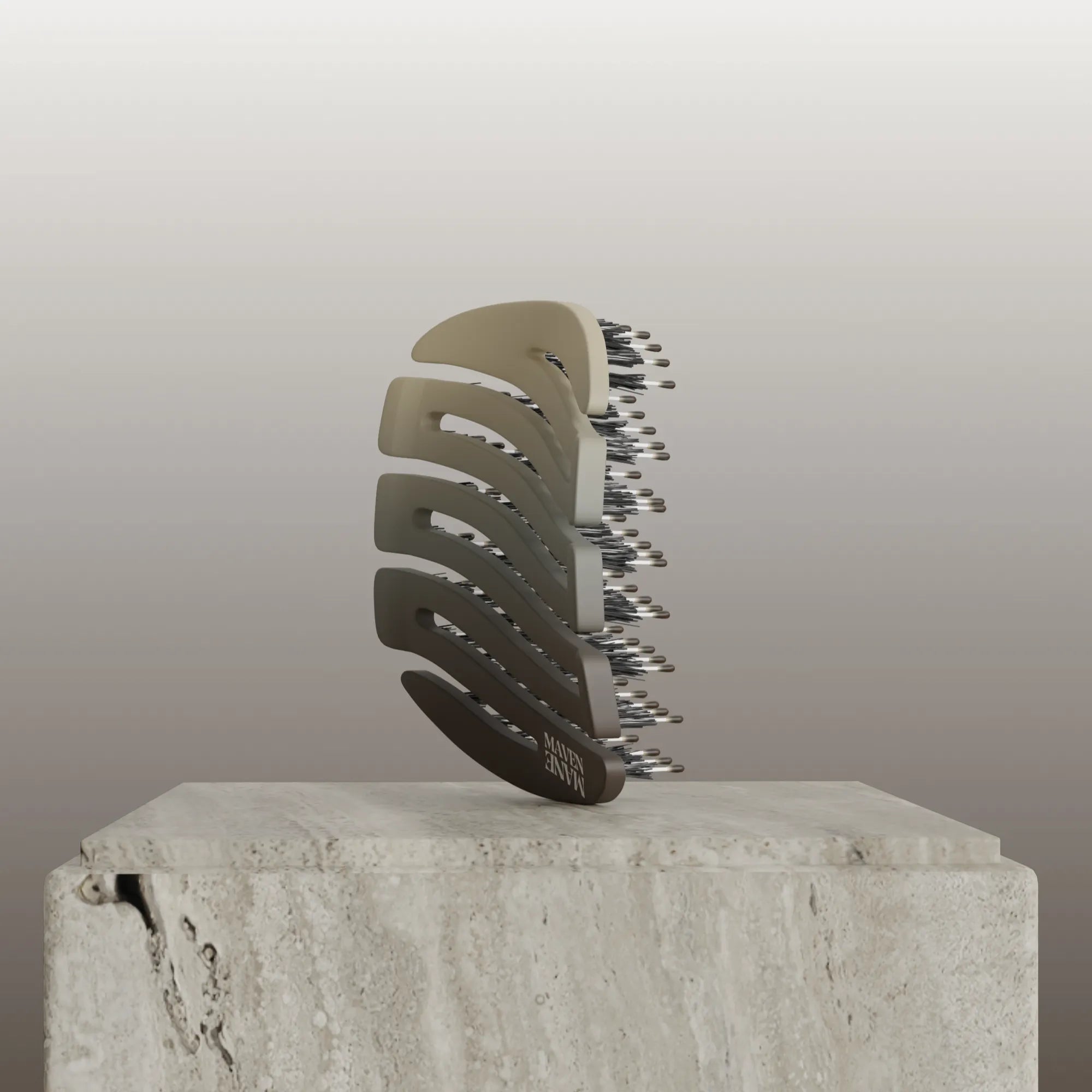 ZIGZAG Travel Hair Brush product shot showing compact, premium design for on-the-go detangling