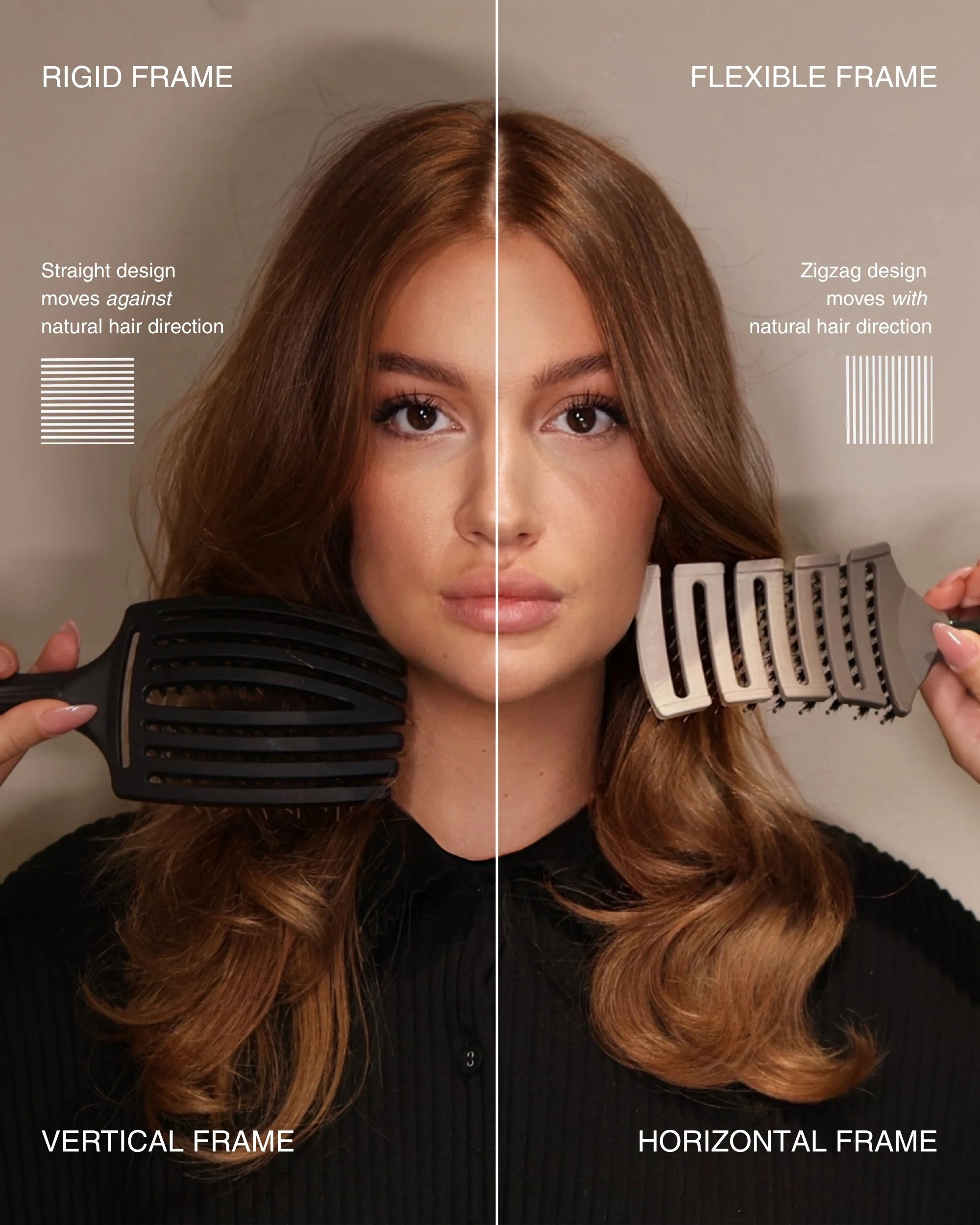 The ZIGZAG brush tested best air brush against other hair brushes.