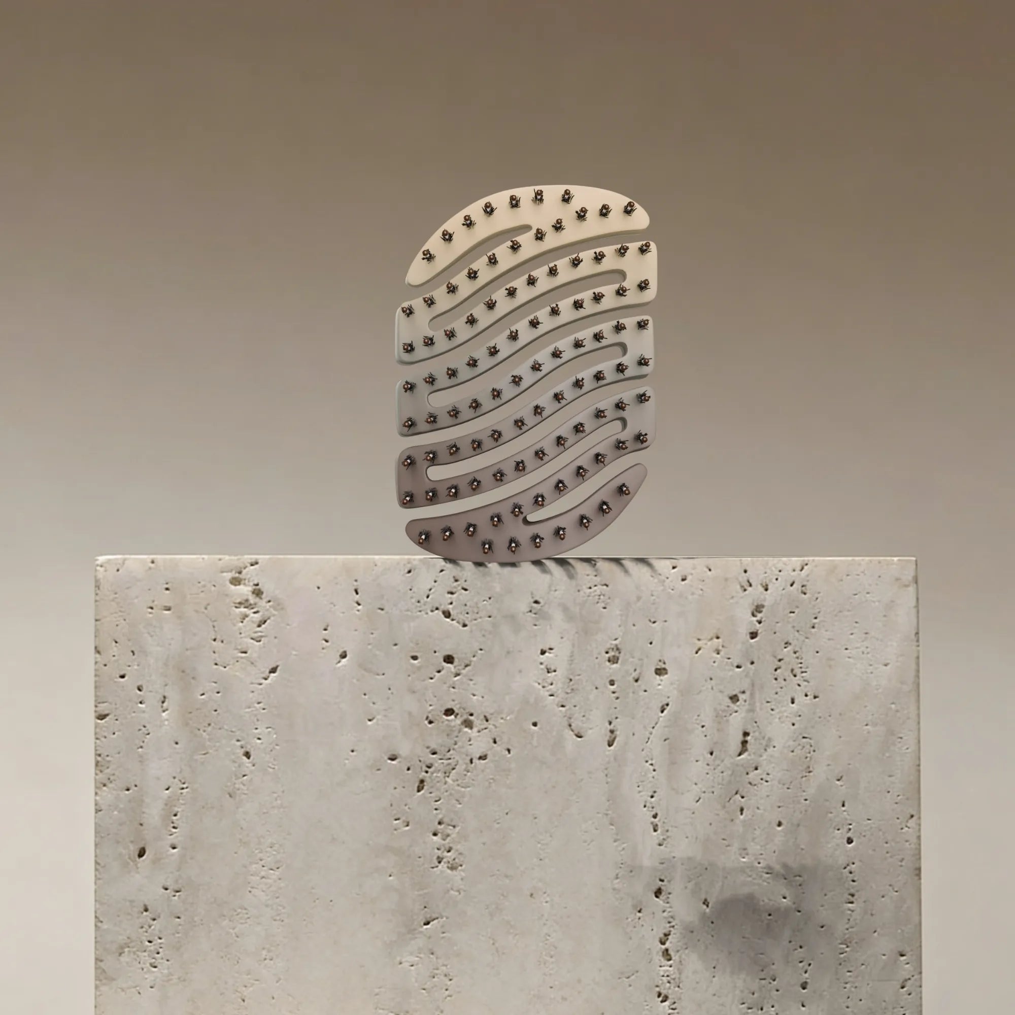 ZIGZAG Travel Hair Brush front view showcasing compact, premium design for gentle on-the-go detangling