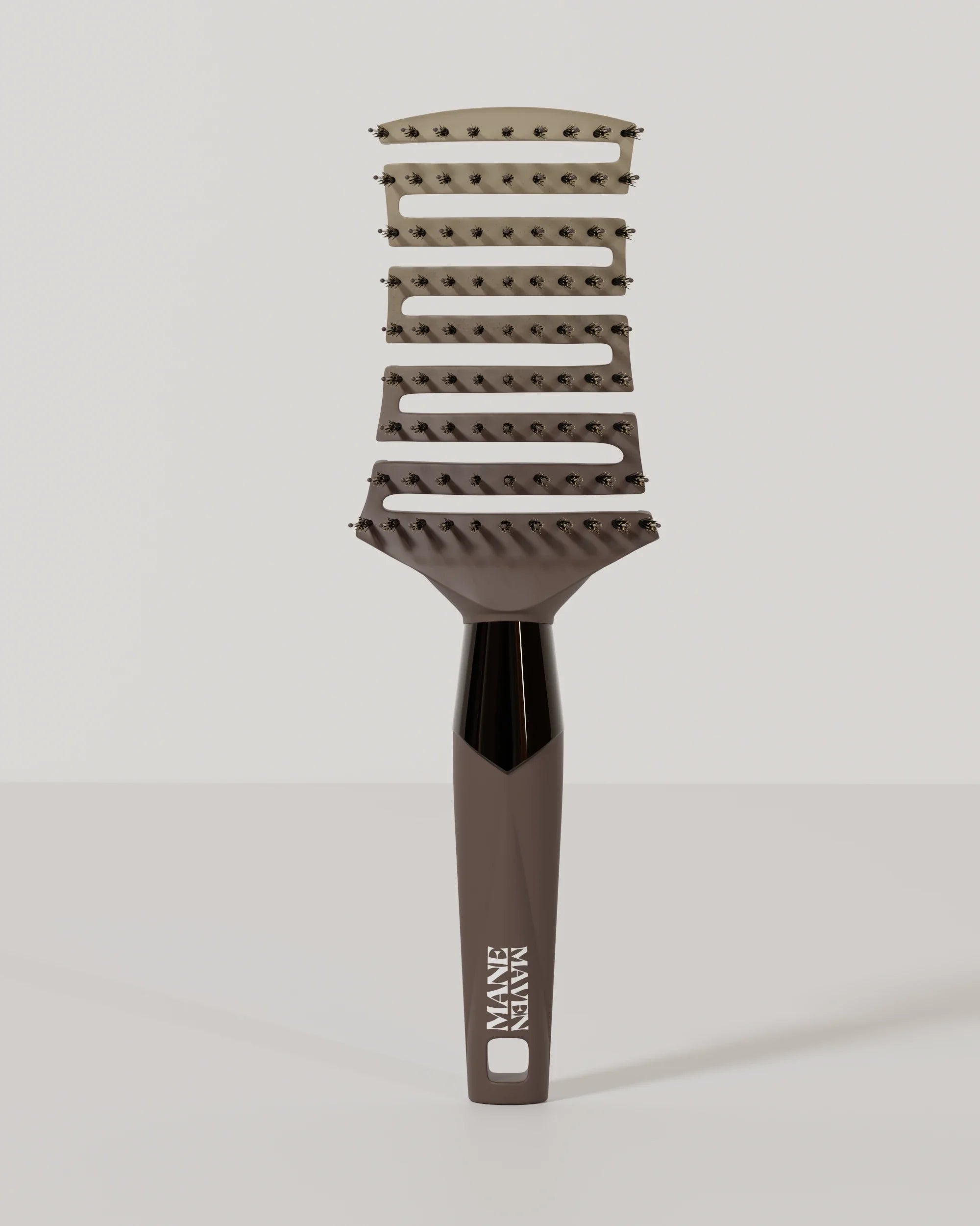 The ZIGZAG Brush - the best hair brush with flexible rounded nylon pins and 50/50 boar bristles.