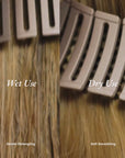 ZIGZAG Brush used on wet and dry hair for gentle detangling, smoothing, and frizz control.